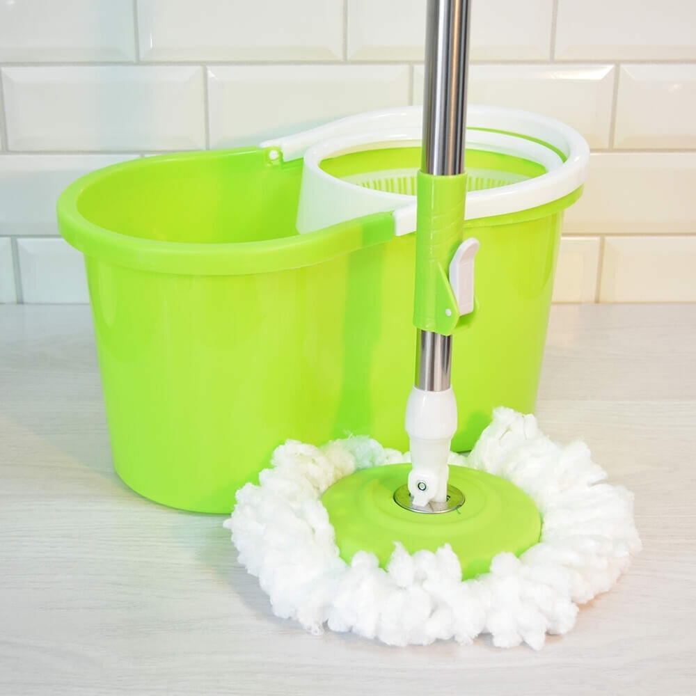 Набор для уборки "Happy Panda" (ведро с отжимом, швабра 115см, 2 насадки из микрофибры), HP-MB05-P