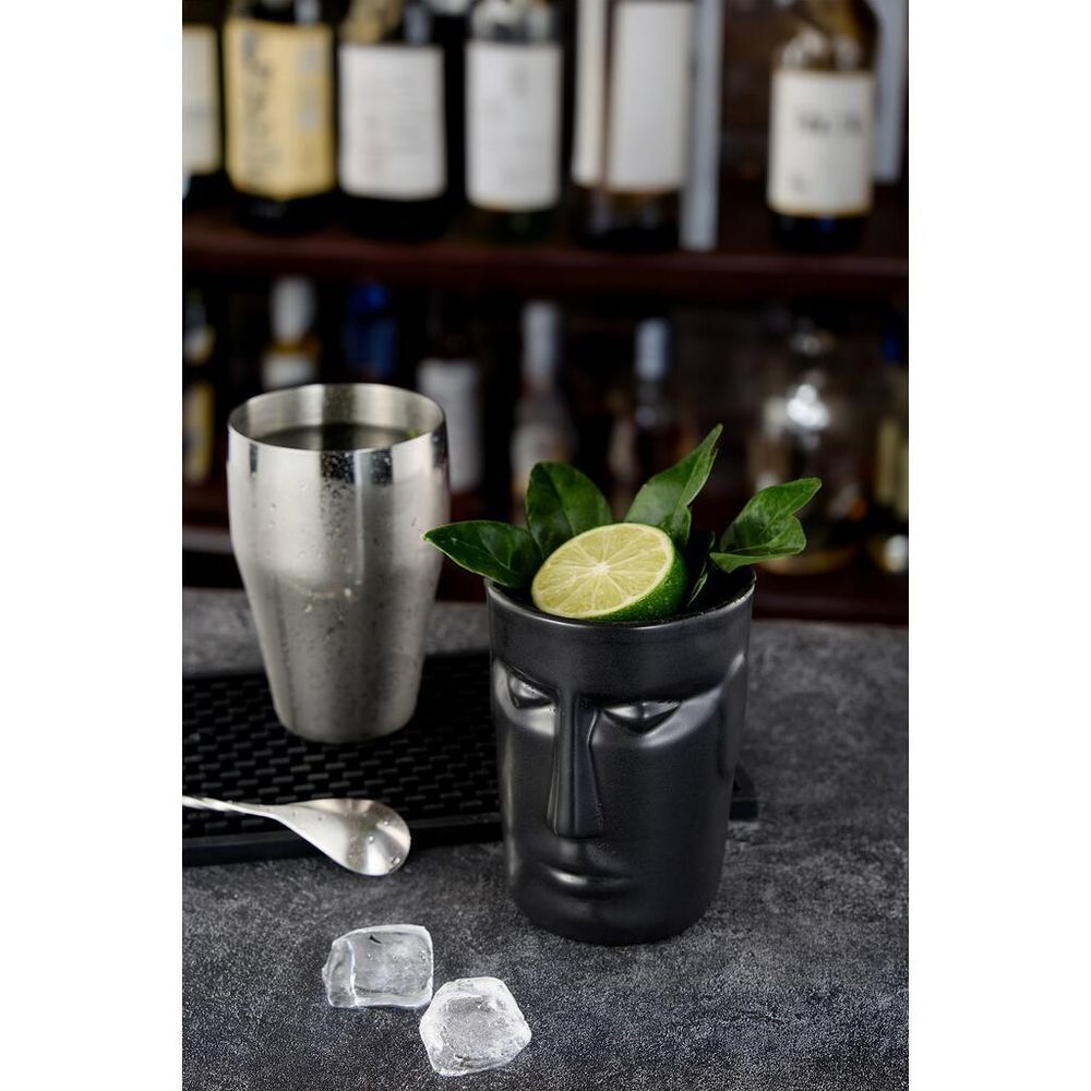 Бокал стакан для коктейля 550 мл "Тики" d 9 см h12,7 см черный керамика B'Guys P.L.- Barbossa