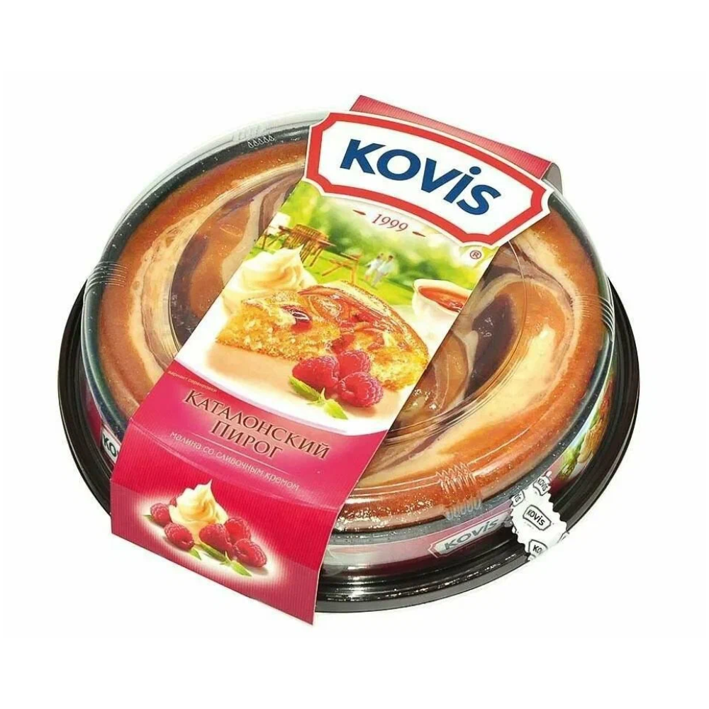 Пирог Kovis Каталонский малина со сливочным кремом 400 гр