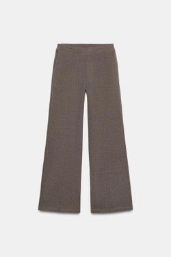 ZARA ШИРОКИЕ БРЮКИ ИЗ МЯГКОЙ ТКАНИ, НОРКА