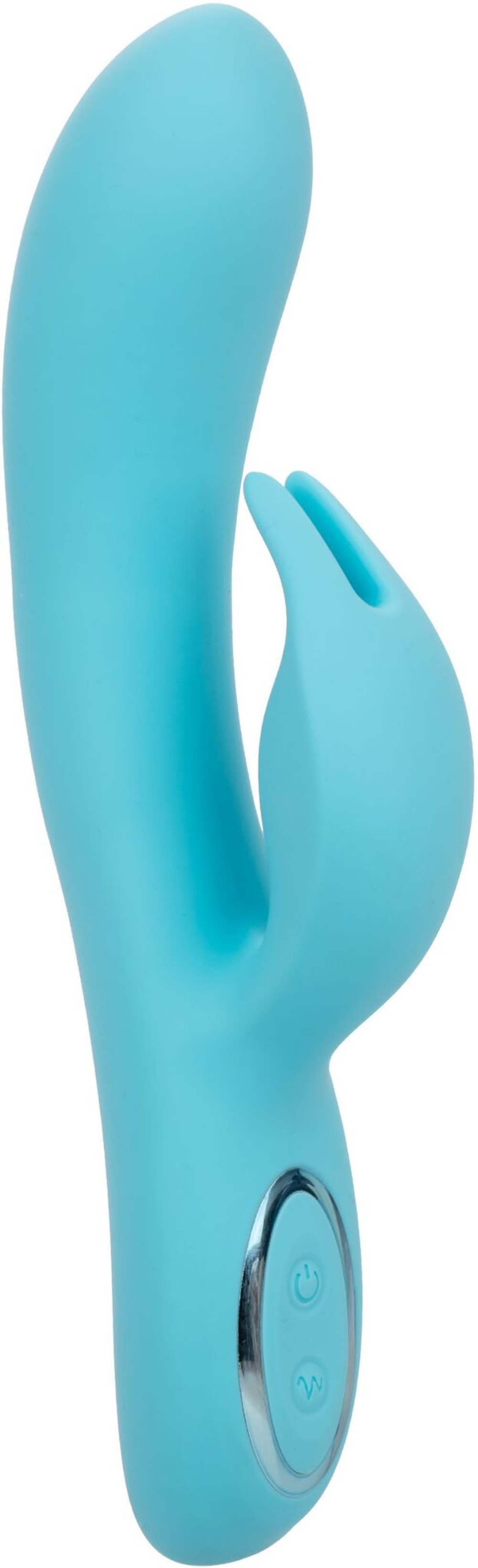 Голубой вибратор-кролик Bunny G - 22,7 см. (Цвет: голубой)