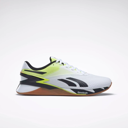 Кроссовки Reebok Nano X3 (Бело-салатовые)