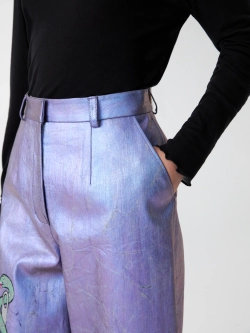 Брюки из денима с вышивкой OLA OLA