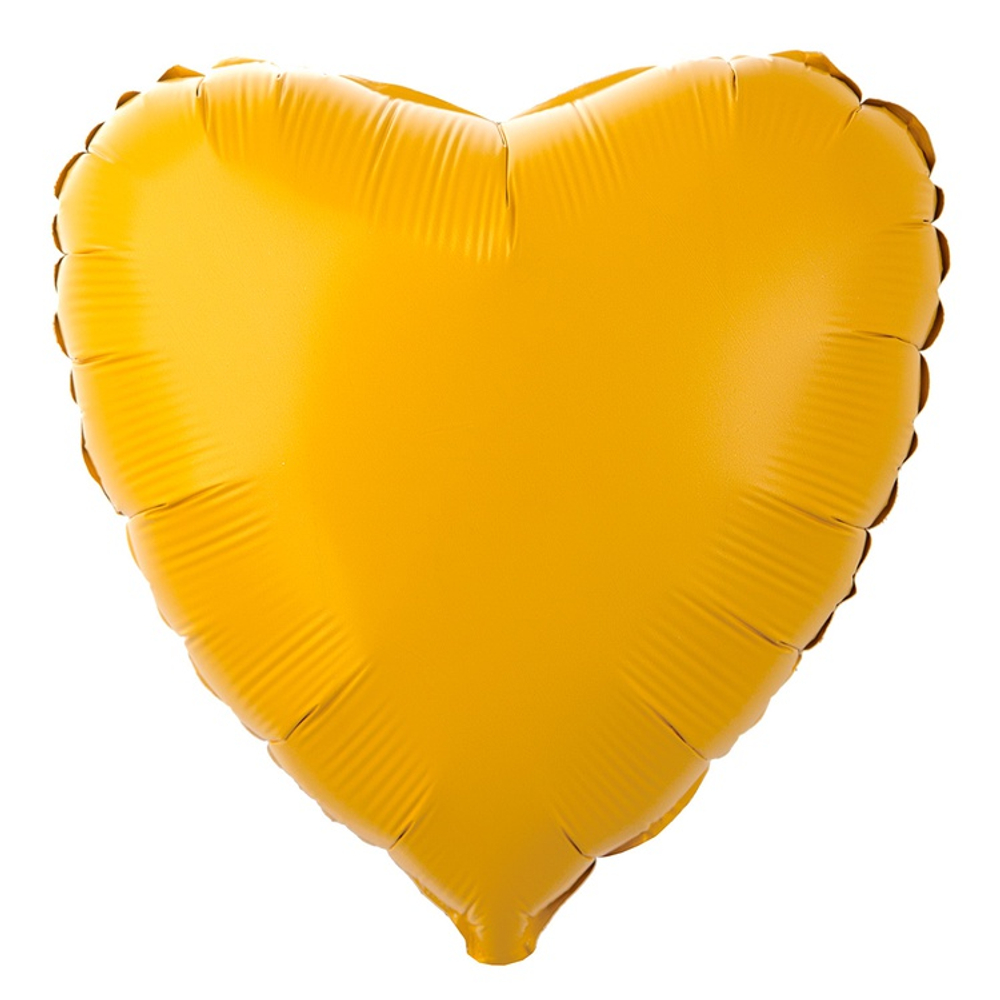 Шар фольгированный Сердце 46 см (Оранжевый)