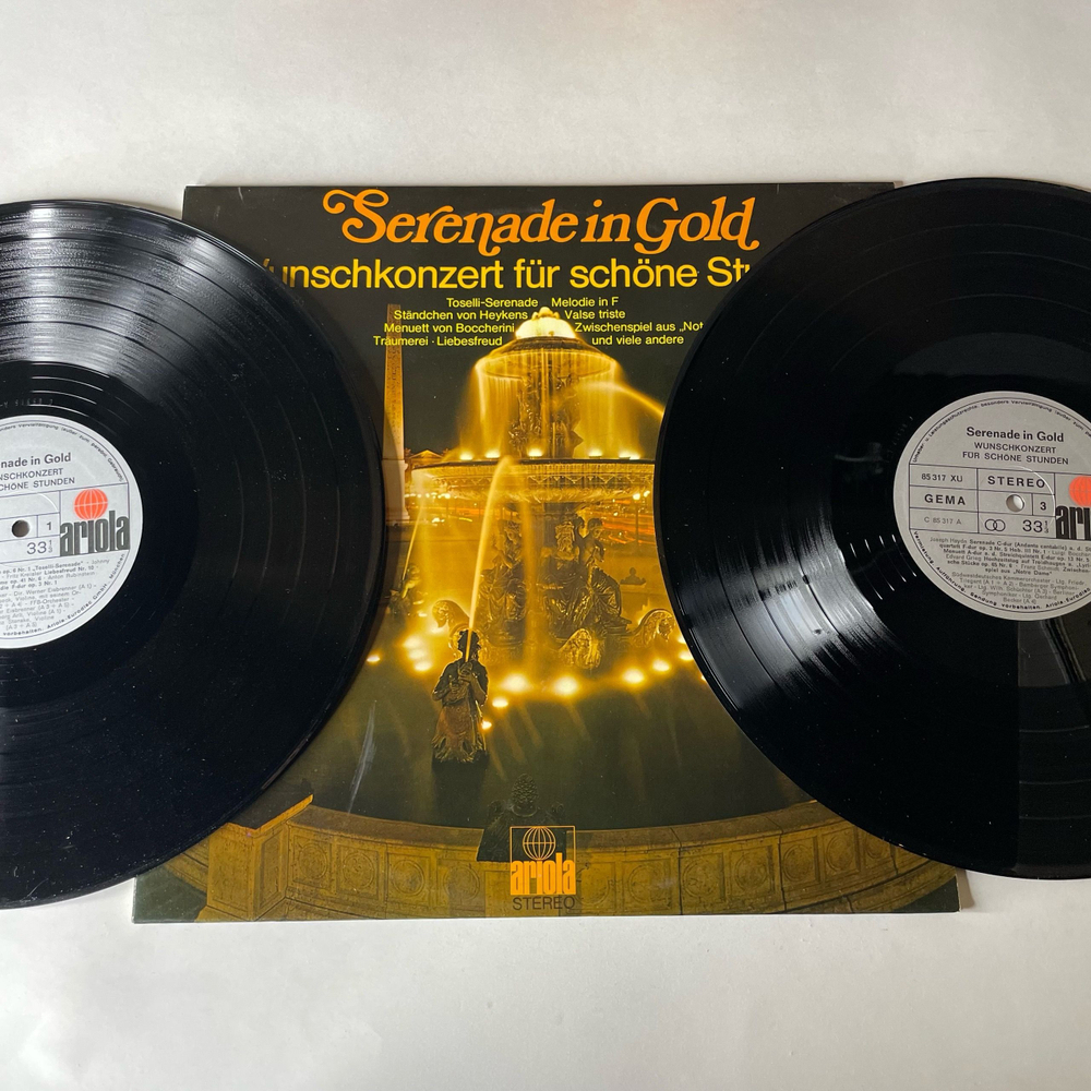 Винтажная виниловая пластинка LP Сборник Классческой Музыки Serenade In Gold, Wunschkonzert Fur Schone Stunden (Германия 1977)