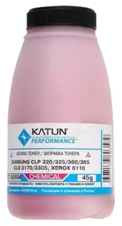 Тонер для SAMSUNG CLP 320/325/360/365, CLX 3170/3305, Xerox 6110 Magenta, химический (45г) (Katun)