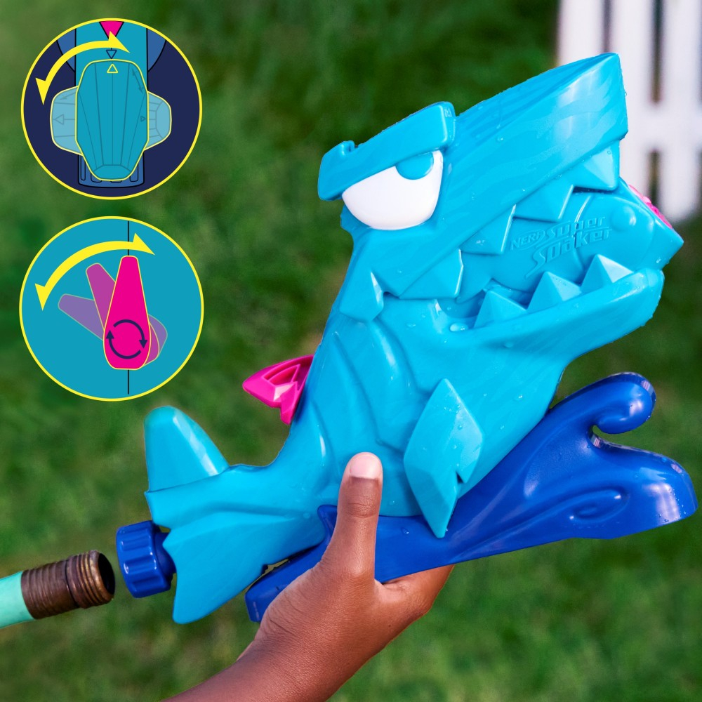 Hasbro G2148 — Nerf Super Soaker Hop & Chomp Водная игрушка для садового шланга G2148 — фото 6