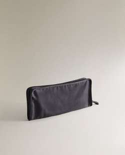ZARA HOME САТИНОВАЯ КОСМЕТИЧКА ОРГАНАЙЗЕР, ТЕМНО-СИНИЙ