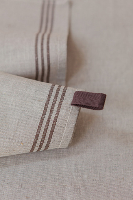 Набор кухонных полотенец 2шт 50х70 Luxberry Linen Line натуральный/коричневый