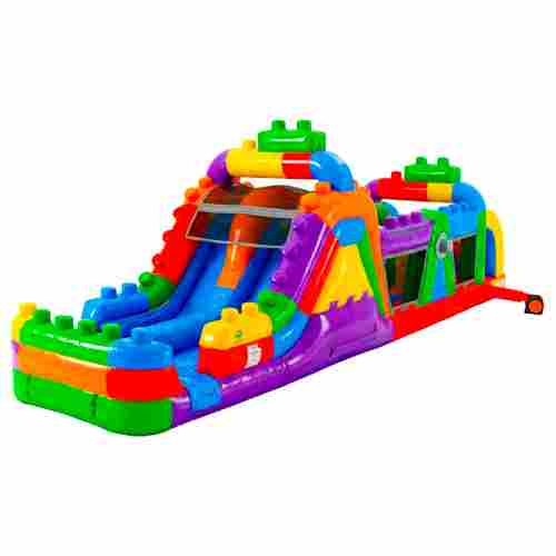 Надувная полоса препятствий для бизнеса «Конструктор», 15×3×4 м