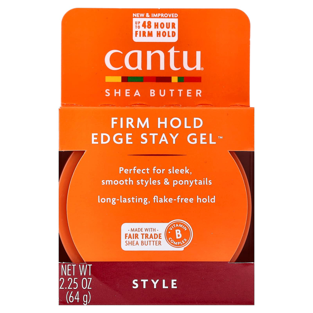 Cantu, Edge Stay Gel™, масло ши, для повышенной фиксации, 64 г (2,25 унции)