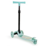 Кикборд эконом самокат детский 3 х колесный, со светом, зеленый