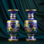 Парные вазы «Фазаны и пионы»