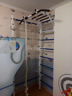 Монтаж шведской стенки Sv Sport с канатным лазом в бетонные, кирпичные стены