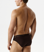 Мужские трусы слипы спорт Atlantic, 3 шт. в уп., бамбук, бежевые + коричневые + сине-зеленые, 3MP-213