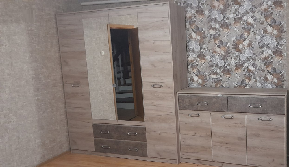 Шкаф 4-х ств с ящиками Дакота серый крафт/тиз серый  540