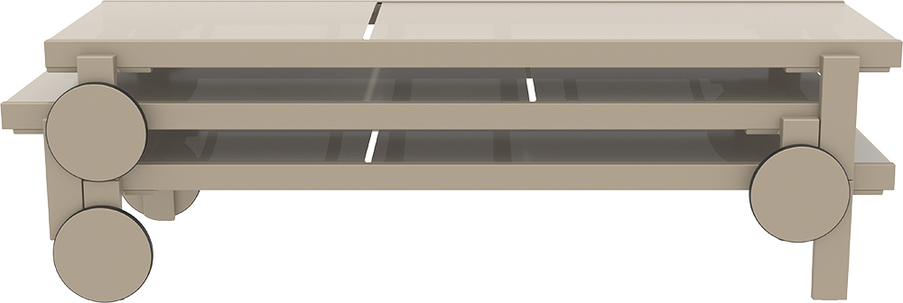 Шезлонг-лежак металлический Siesta Contract Casablanca, бежевый