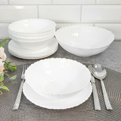 Столовый набор 13 предметов "Безе" стеклокерамика, Jewel