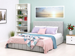 Милана кровать 160 Tenerife silver (светло-серый)