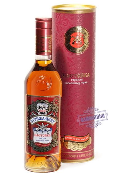 Настойка Стрижамент на горьких травах в тубе 0,5л 40%