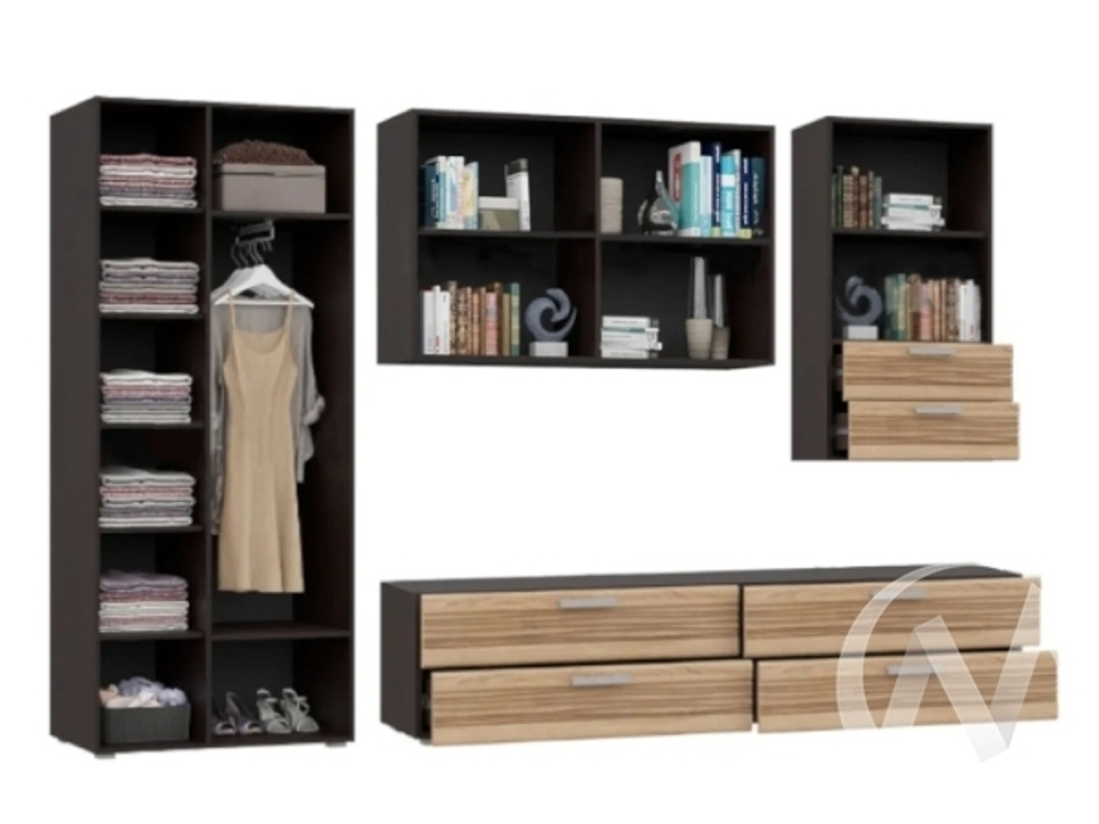 Гостиная Асти (венге/дуб сонома) Вариант №5