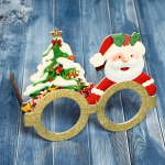 Очки карнавальные «С новым годом» 12*14 см, микс