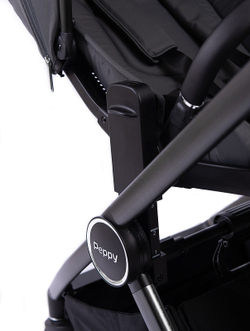Детская коляска Peppy Monaco 3 в 1 с автокреслом Verona Black Antrazit (графитовый), рама серая