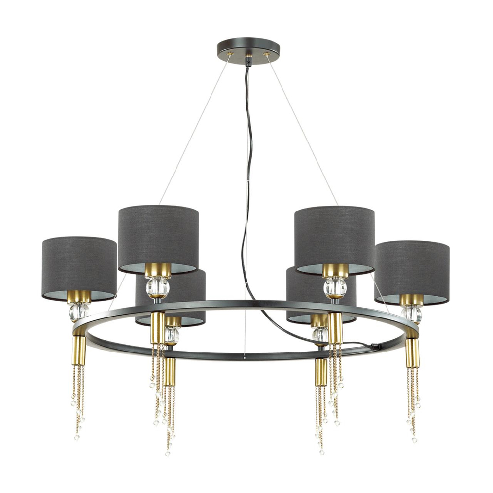 4516/6 NEOCLASSI LN26 067 античная латунь, черный Люстра E27 6*60W 220V SANTIAGO