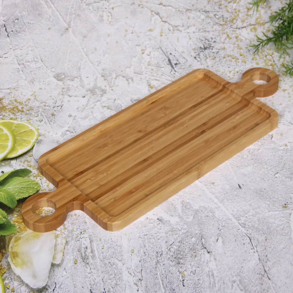 Доска бамбуковая для подачи и сервировки «SHEF» 34*16см