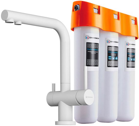 Комплект Omoikiri Nagano-WH-P + Pure drop Lite (арт.4054.8028P)