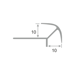 Алюминиевый профиль ПО-10х10 2700 мм