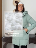 Куртка весенняя удлиненная со съемным капюшоном