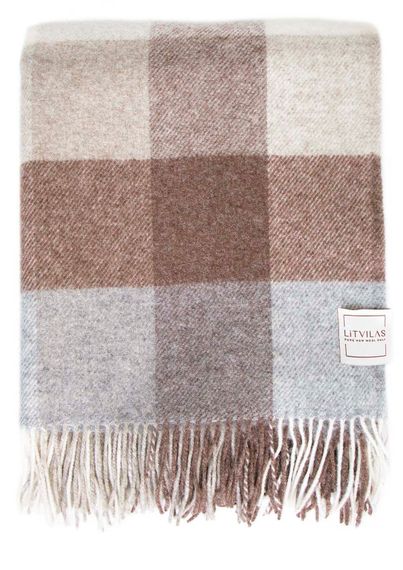 Плед PALANGA 7-02 из шерсти монгольских ягнят AVINAMAS