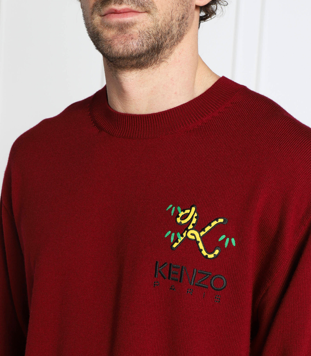 Хлопковый свитер Kenzo - бордовый(FC65PU3423LA)