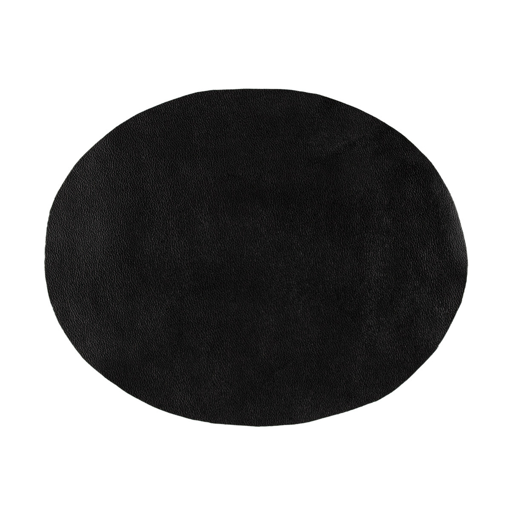 Термоаппликация "BLITZ" Термозаплатка "овал" кожзам, замша 13х10 см 01 кожзам черный