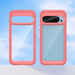 Чехол с мягкими рамками красного цвета для Google Pixel 9 Pro, увеличенные защитные свойства