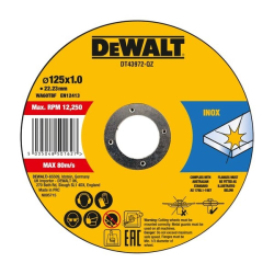 DEWALT DT43972 Диски металлические 10 шт, 125x1мм, желтый