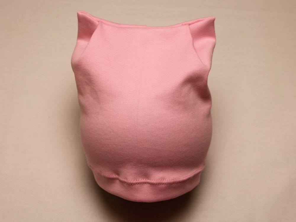 Шапка трикотажная, размер 44-46 (20*19 см), цвет розовый (1 уп = 6 шт), Арт. ПВ0050