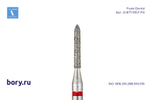 Бор алмазный красный Frank Dental типа FG - D.877.010.F.FG
