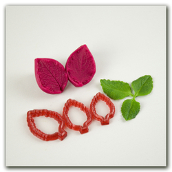 каттеры вырубки молды вайнеры листья мяты для полимерной глины