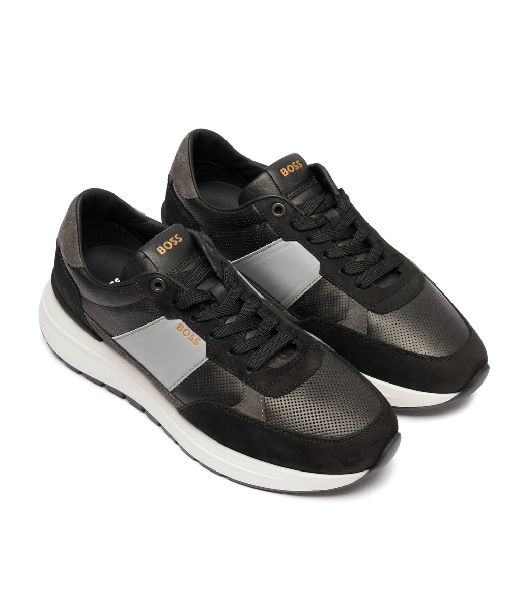 Кожаные кроссовки jace_runn BOSS BLACK - черный(50522863)