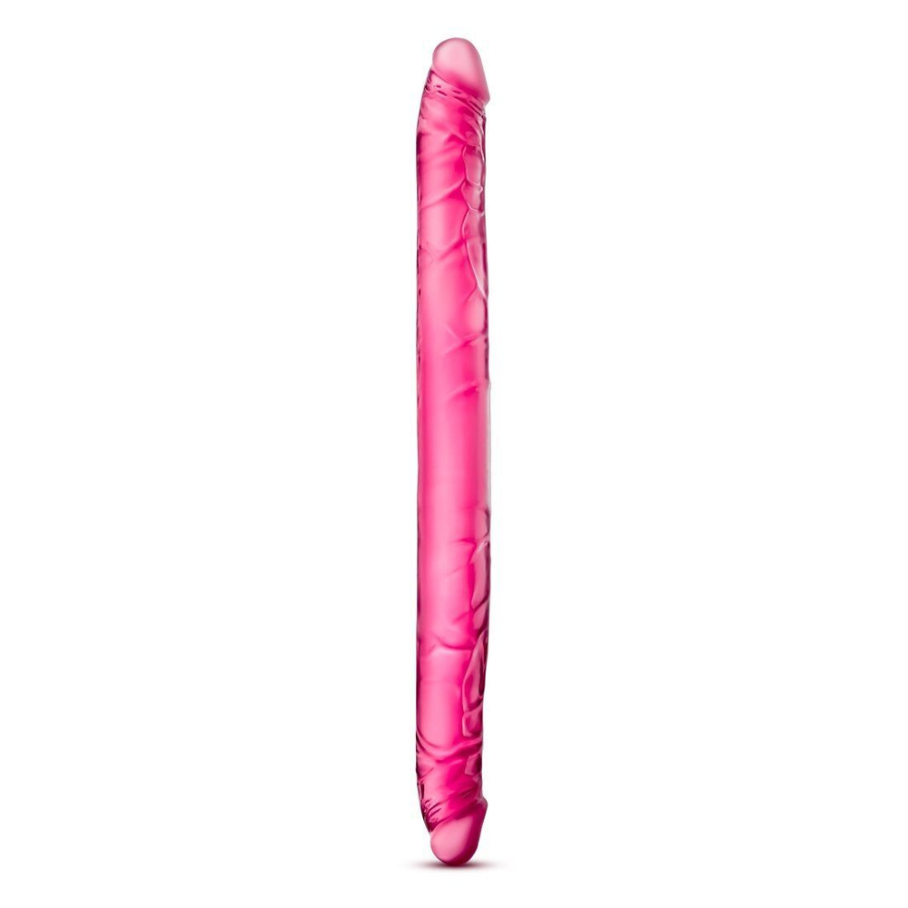 Розовый двусторонний фаллоимитатор B Yours 16 Double Dildo - 40,6 см. (Цвет: розовый)