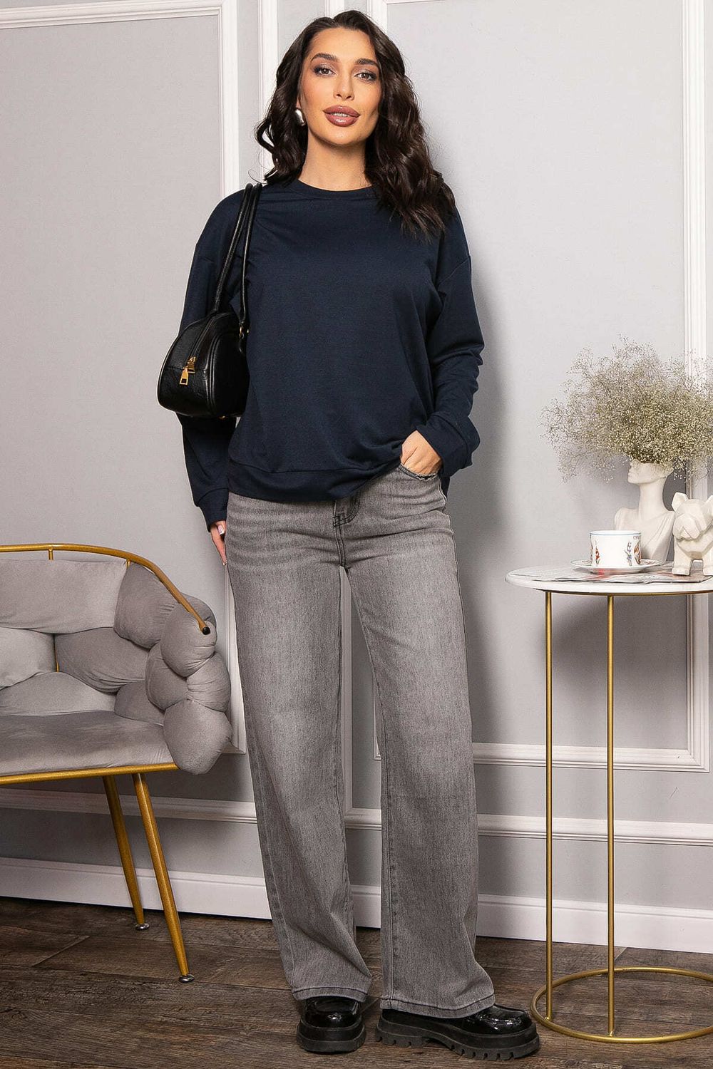 Свитшот Айрис (темно-синий) Б14568-25М LT Collection