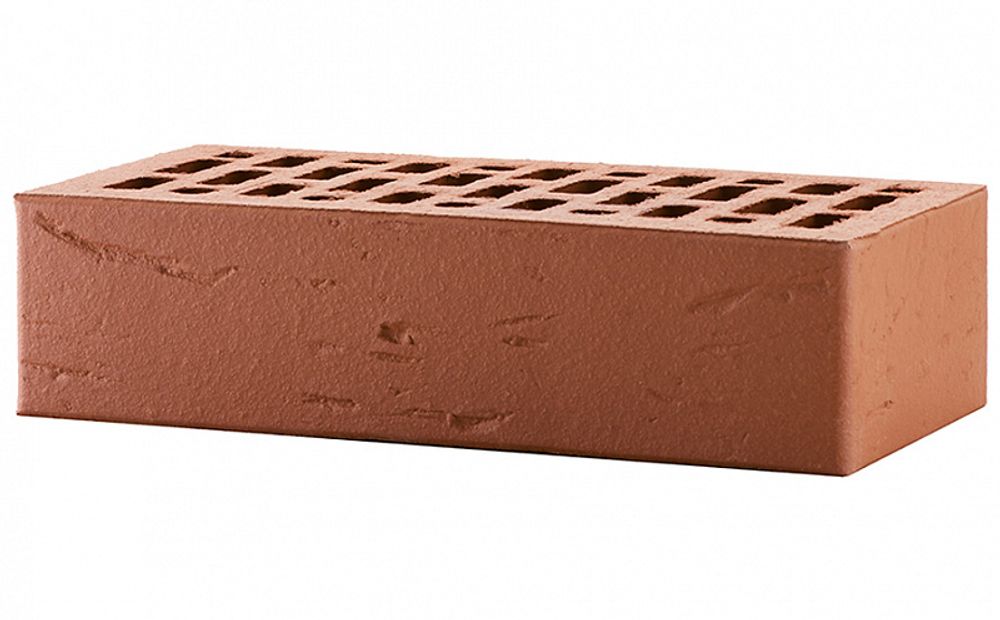 Кирпич ЛСР 1НФ Тёмно-красный, рустик М-175, 250х120х65 - лицевой керамический пустотелый