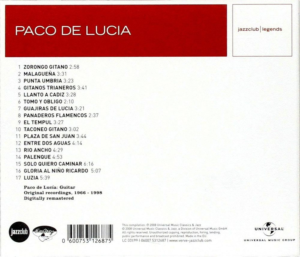 Paco De Lucia / Flamenco Virtuoso (CD)
