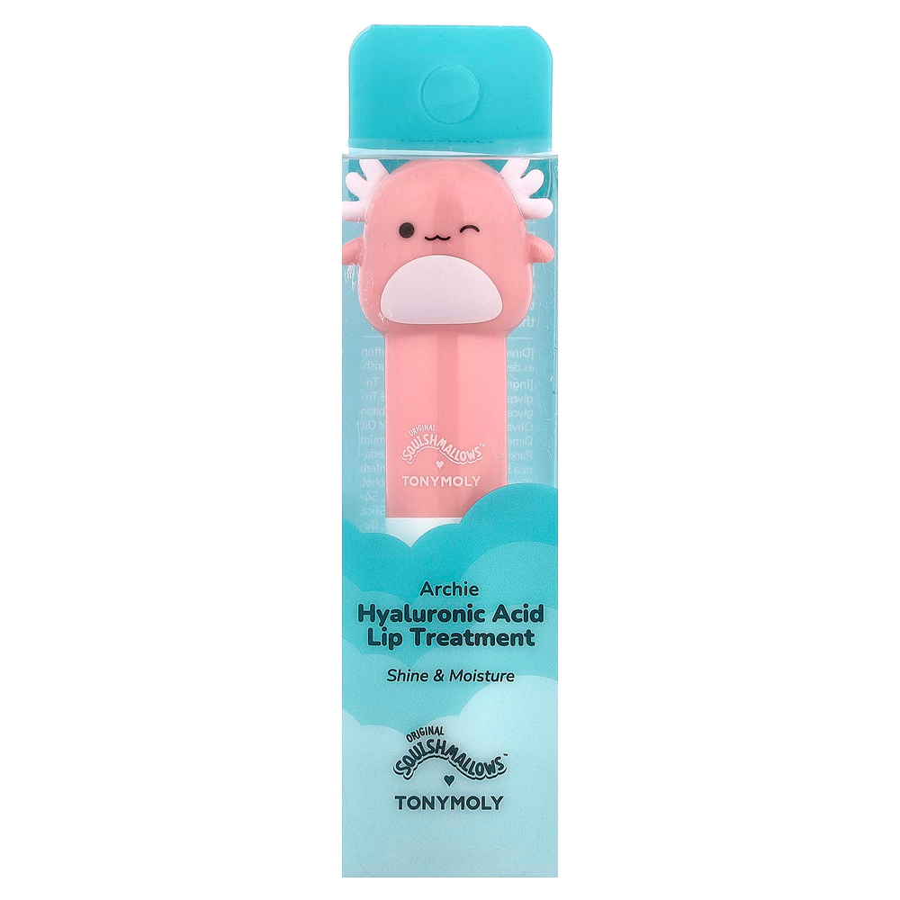 TonyMoly, Original Squishmallows™, средство для губ с гиалуроновой кислотой, Archie, 3 г (0,1 унции)