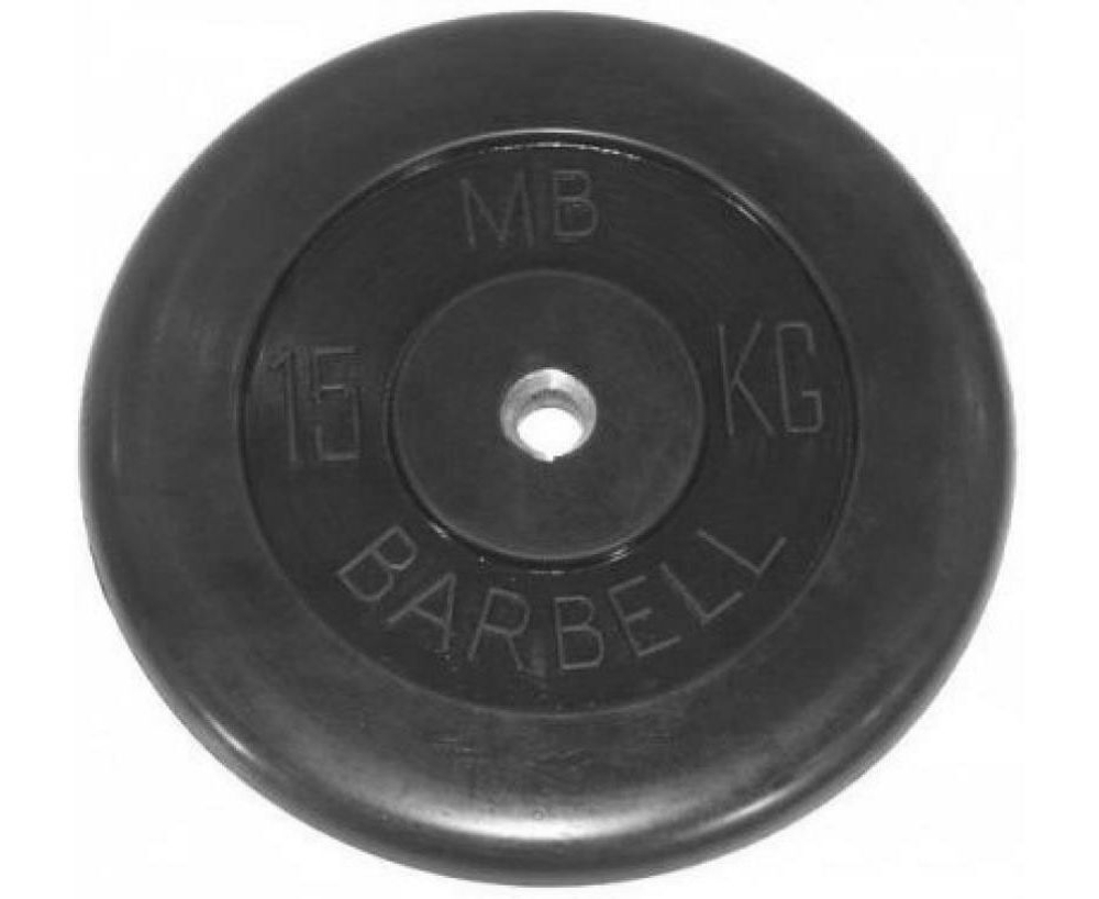 Диск обрезиненный BARBELL MB (металлическая втулка) 15 кг / диаметр 31 мм