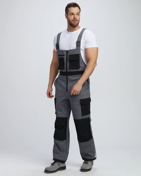 Полукомбинезон "Милан СН" (т.серый/черный)