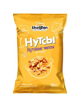 Чипсы нутовые НУТСЫ со вкусом «Сыр Чеддер», 50г. (17 шт. в коробе)