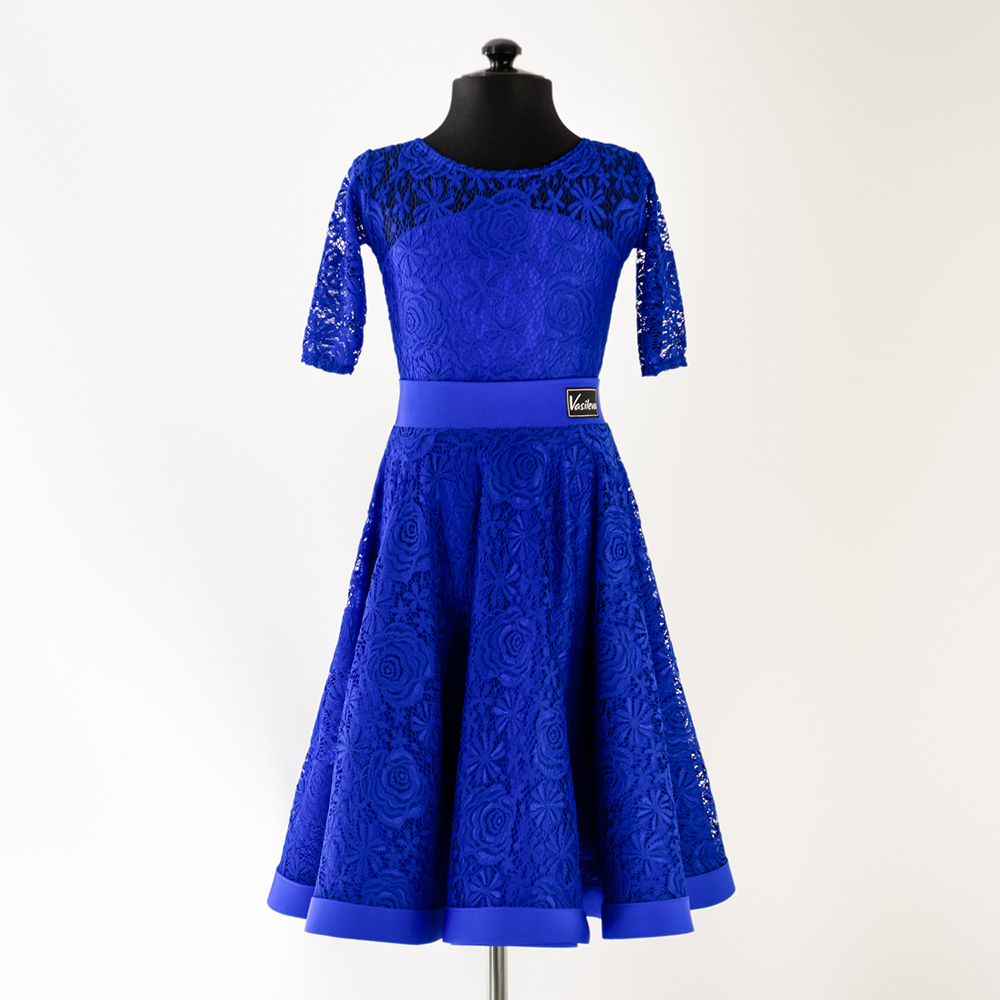 синее платье для танцев